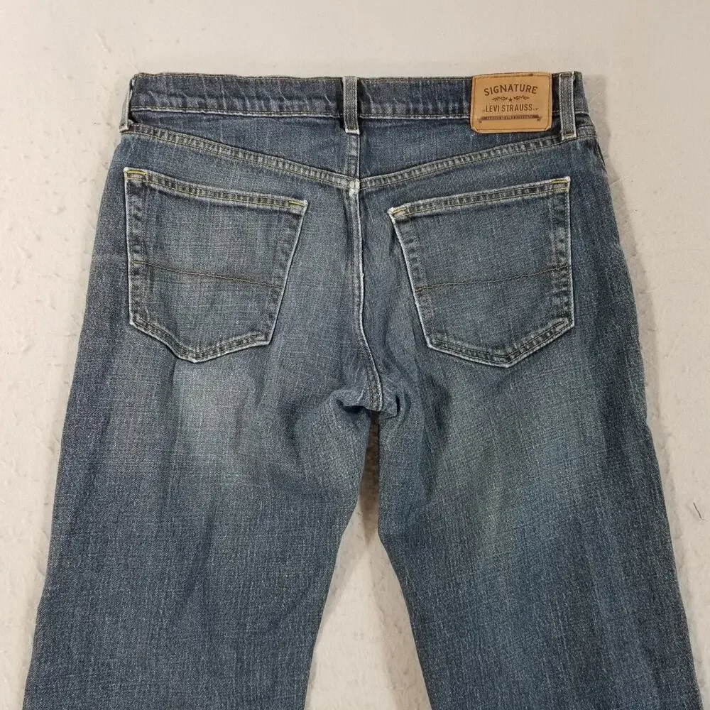 Levi's‎ Signature jeans men's 34x 34 relaxed straight blue stretch denim pants